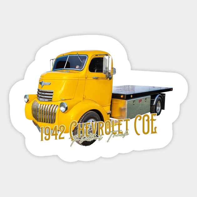 1942 Chevrolet COE Flatbed Truck Sticker by Gestalt Imagery